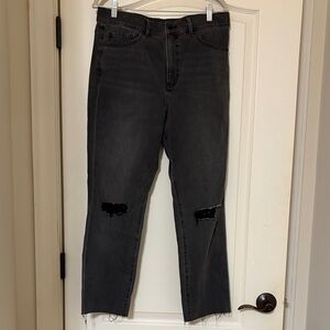 Express Women’s Black Distressed Jeans